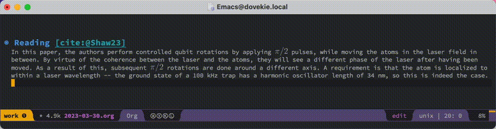 Demonstration of automatic opening of file.